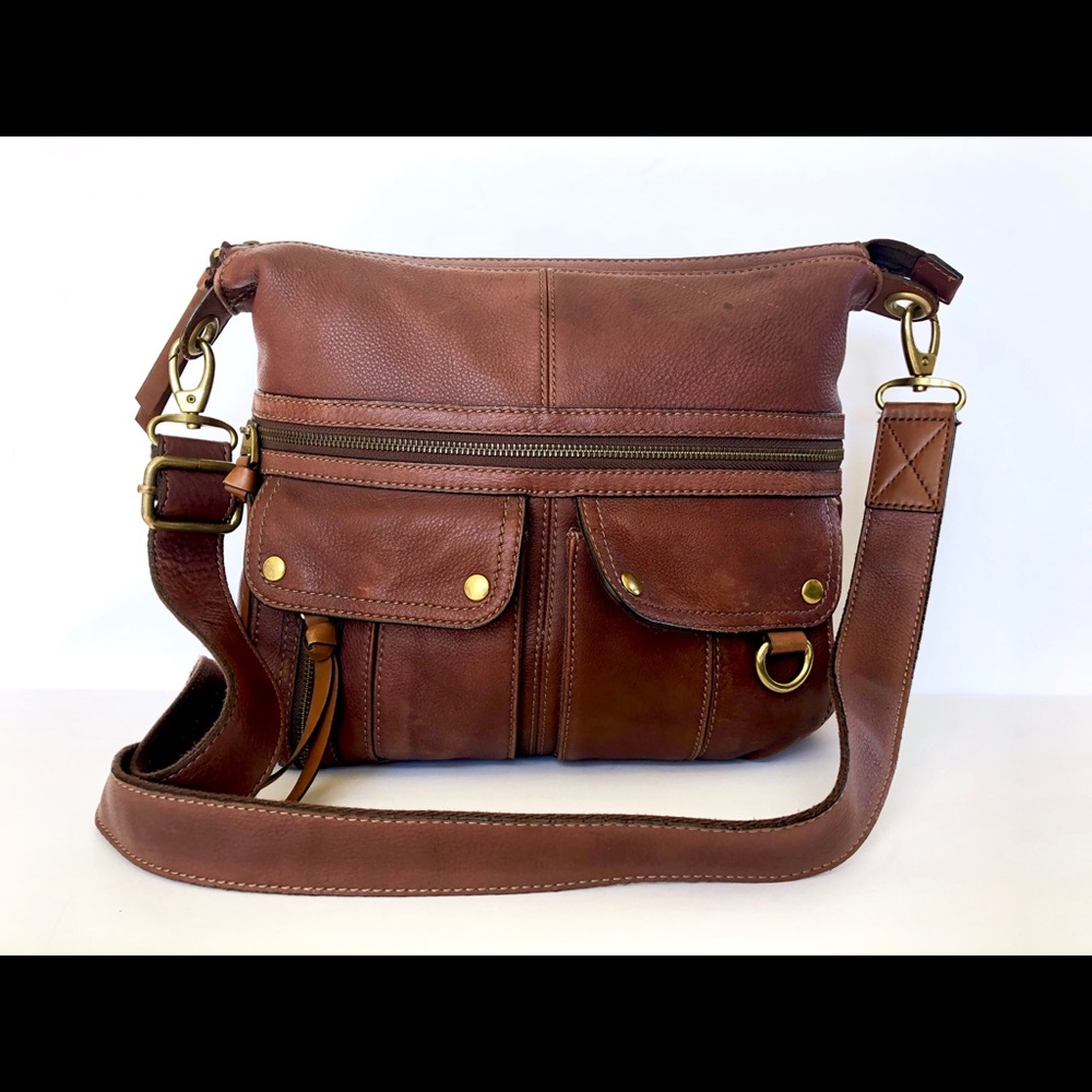 Fossil Morgan Brown Large Ziptop Crossbody